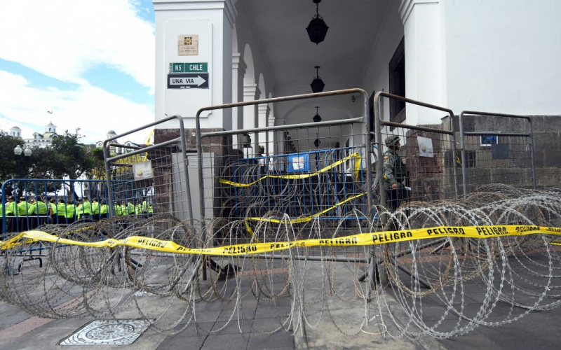 Palacio de Carondelet se blinda ante anuncio de protestas en Quito