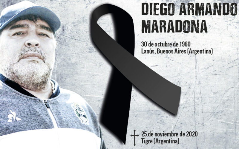 Muere el astro del fútbol mundial, Diego Armando Maradona.