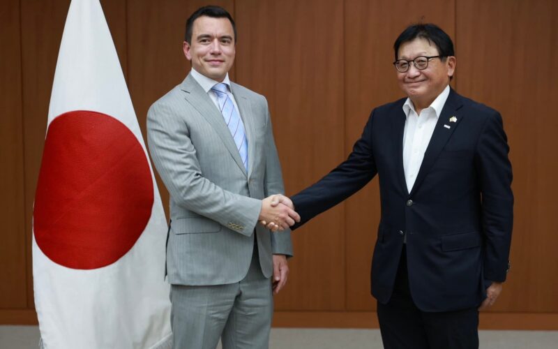 El pdte. Daniel Noboa se reunió en japón con Keidanren para promover un acuerdo comercial
