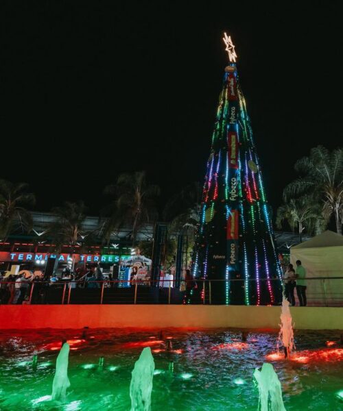 INICIÓ LA NAVIDAD EN LA TERMINAL TERRESTRE DE GUAYAQUIL CON LUCES, MÚSICA Y ENCENDIDO DEL ÁRBOL